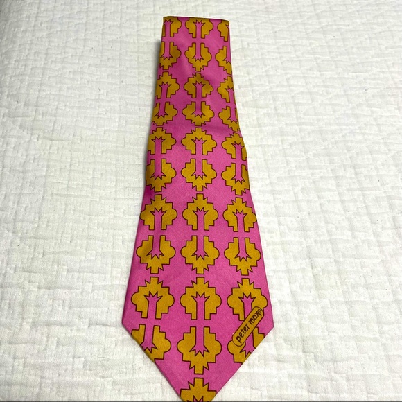 Peter Max All Silk Tie Italian Fabric vintage 70’s Fantastic Pop … - Picture 6 of 9